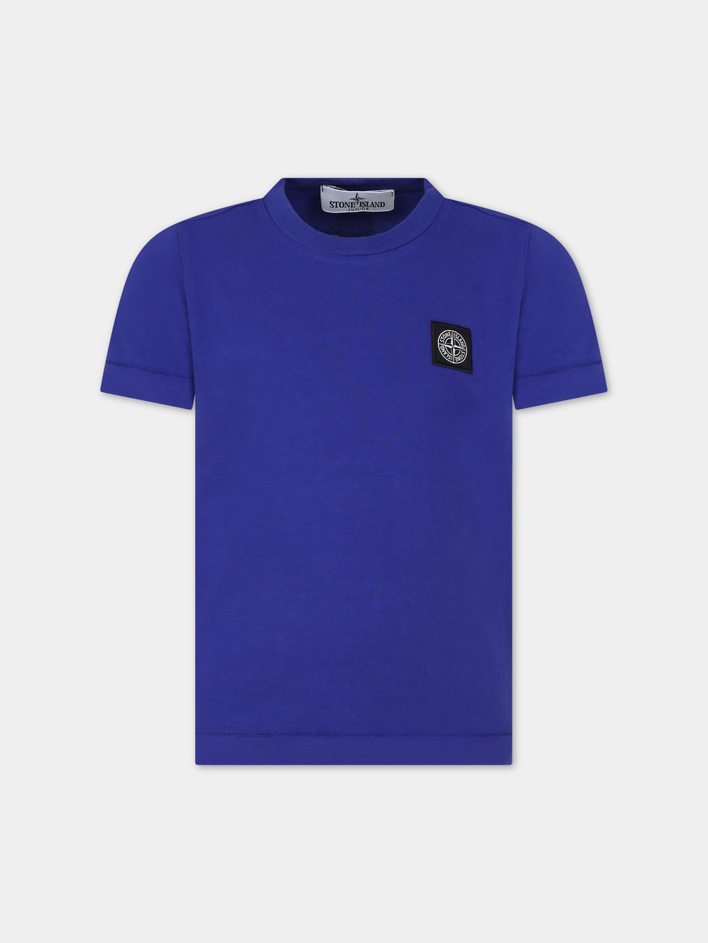 T-shirt bleu ciel pour garçon avec logo